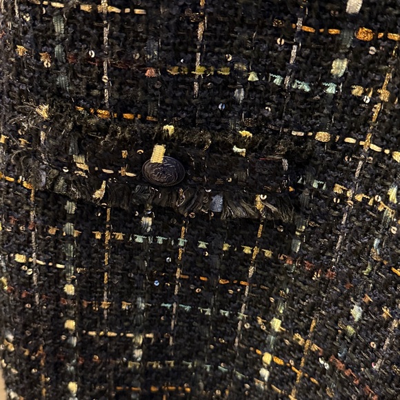 L'AGENCE Black and Gold Tweed Dress - Picture 3 of 4